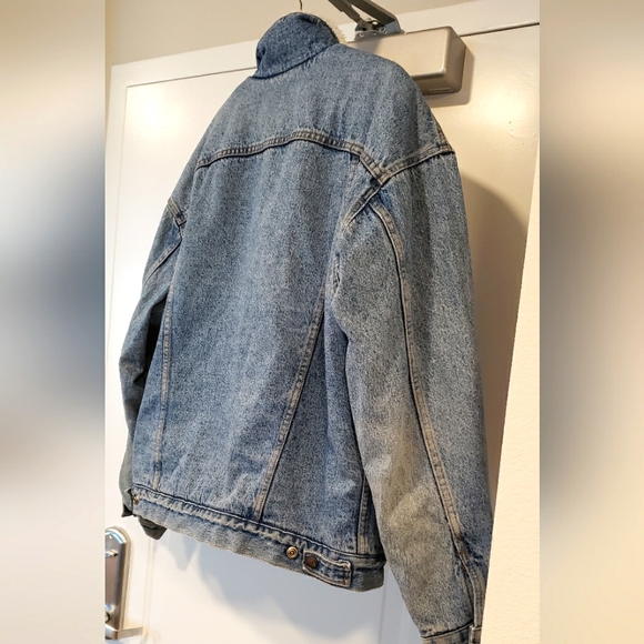 Vintage Levis Jacket Trucker Sherpa XL Distressef - Picture 3 of 4